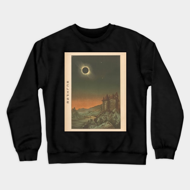 Vintage Castle and Eclipse Crewneck Sweatshirt by Souls.Print